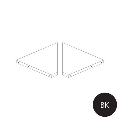 30 mm corner shelves
